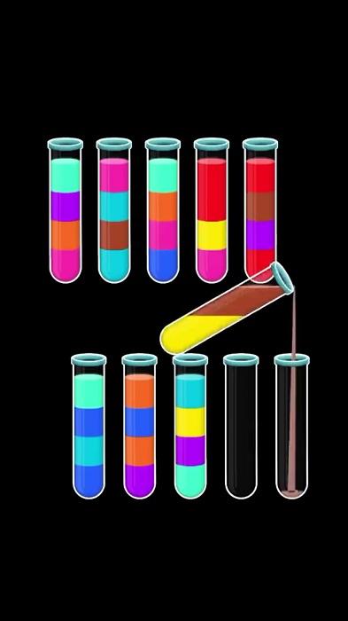 试管水拼图游戏下载,益智游戏,闯关游戏,试管水拼图